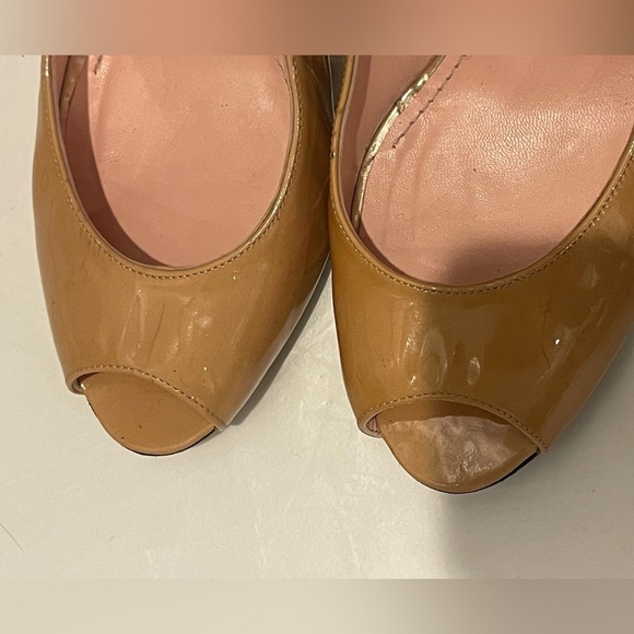 Stuart Weitzman Beige Open Toe Heels Size 8 - Picture 2 of 11